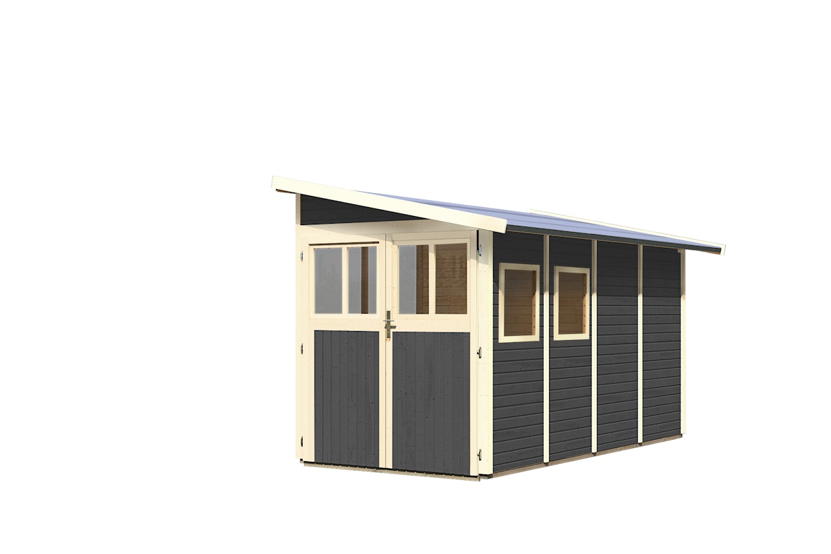 Karibu Classic Gartenhaus Gerätehaus Juist/Wandlitz 4 - 19 mm-181 x 355 cm- terragrau - 50% Rabatt auf Dacheindeckung Karibu Classic Gartenhaus Gerätehaus Juist/Wandlitz 4 - 19 mm-181 x 355 cm- terragrau - 50% Rabatt auf Dacheindeckung von Karibu