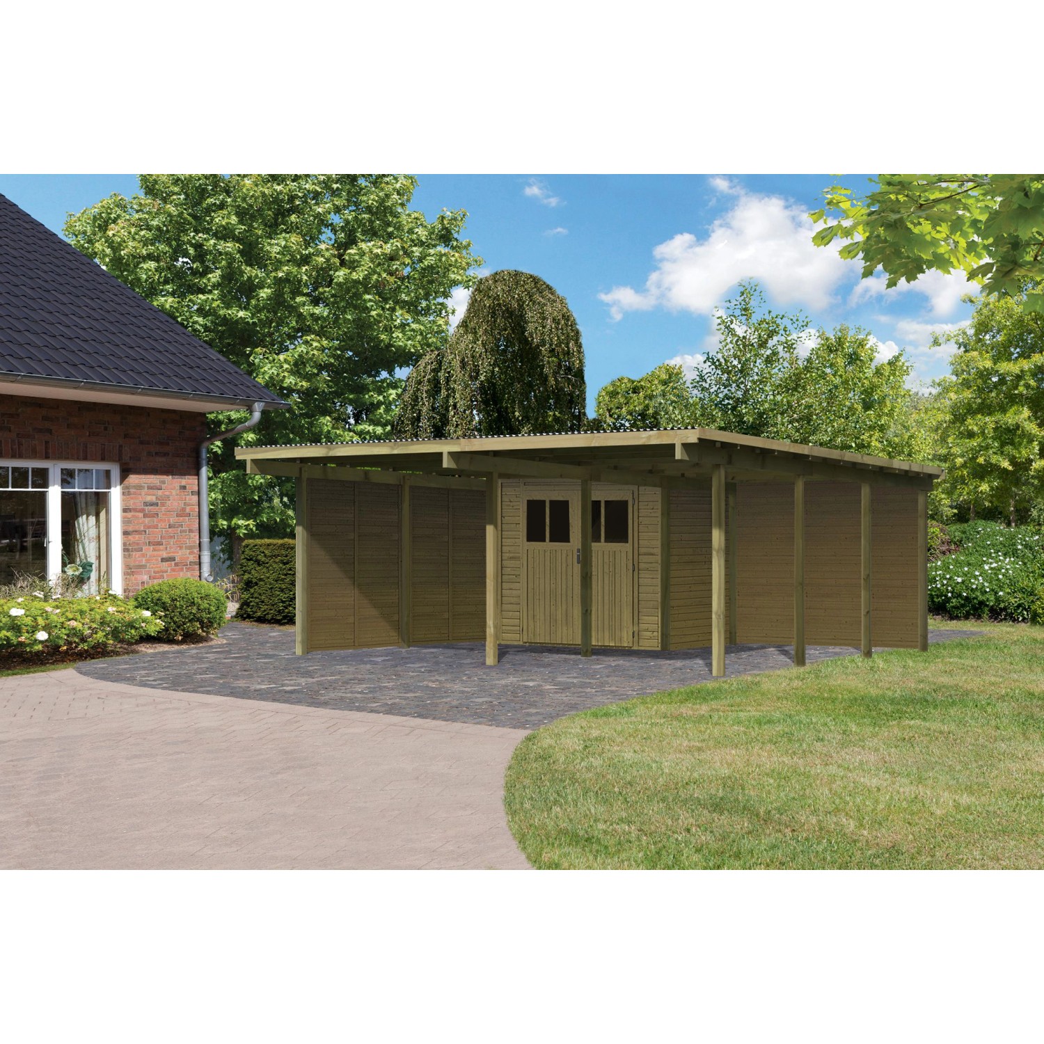 Karibu Doppelcarport Eco Karibu Doppelcarport Eco von Karibu