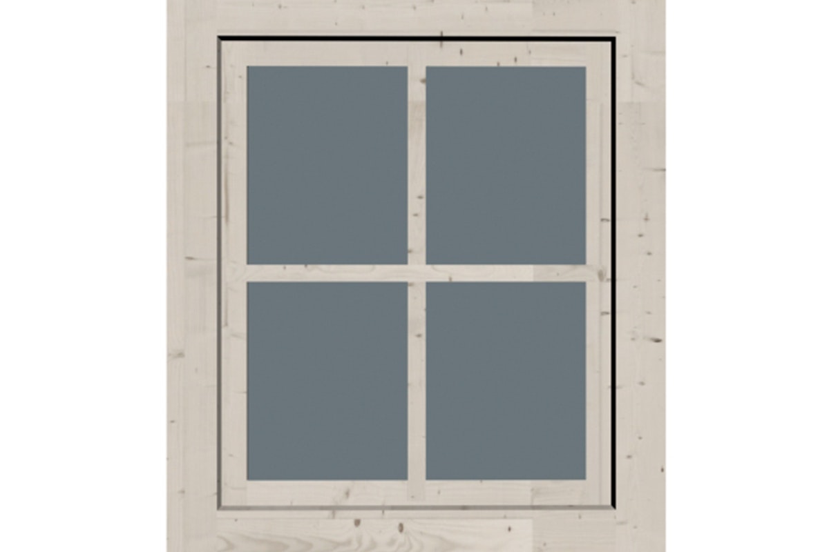 Karibu Dreh-/Kippfenster für 28 mm Häuser elfenbeinweiß von Karibu