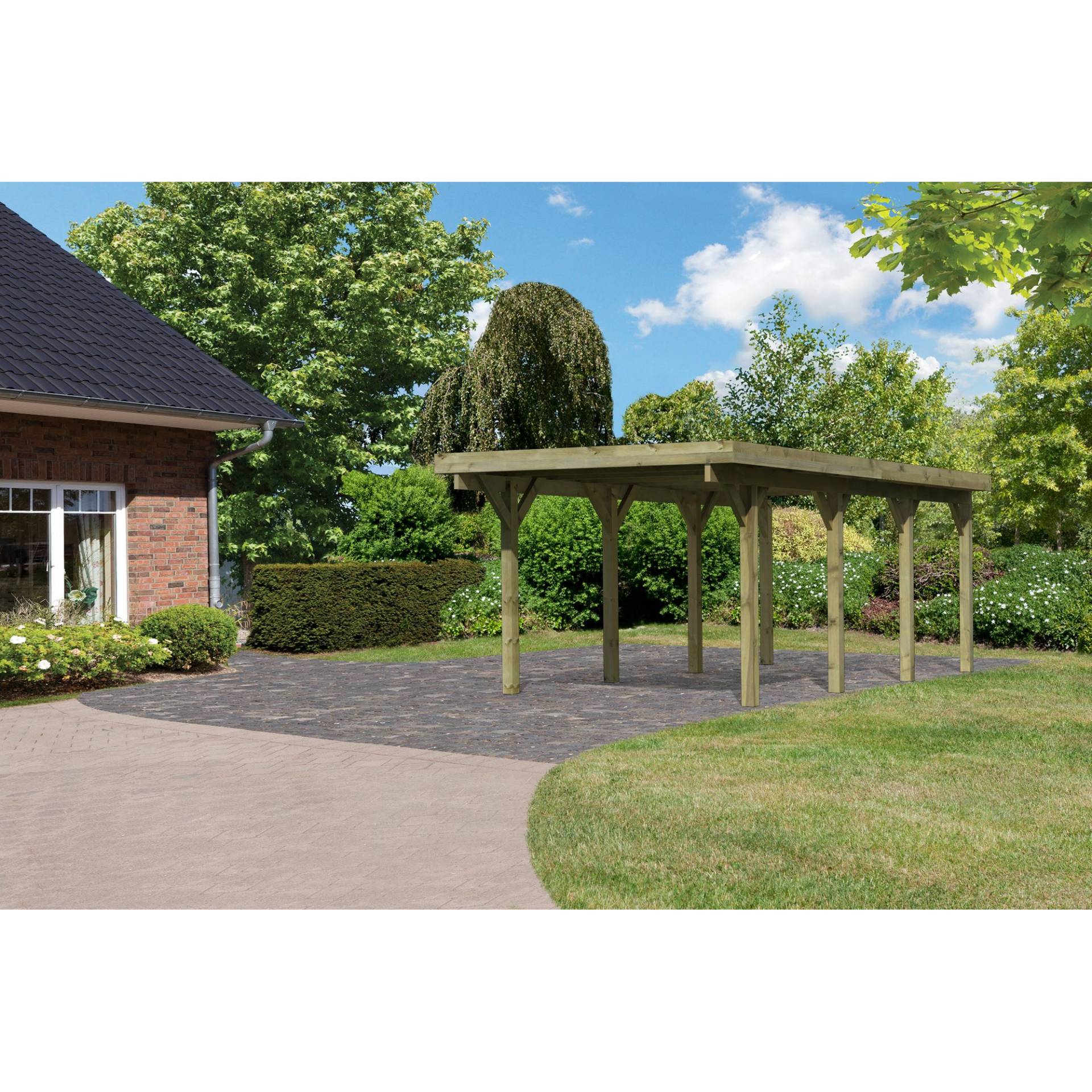 Karibu Einzelcarport 'Carlos 2' Kiefer PVC-Dach 670 x 318 x 234 cm Karibu Einzelcarport 'Carlos 2' Kiefer PVC-Dach 670 x 318 x 234 cm von Karibu