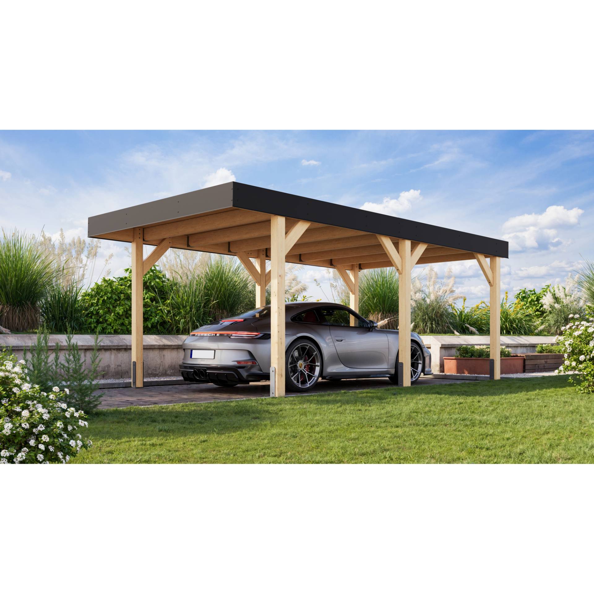Karibu Einzelcarport 'Elmo 1' Leimholz naturbelassen 318 x 246,5 x 576,5 cm Karibu Einzelcarport 'Elmo 1' Leimholz naturbelassen 318 x 246,5 x 576,5 cm von Karibu