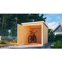 Karibu Fahrradgarage Jimmy natur B/H/T: ca. 163x167x216 cm von Karibu