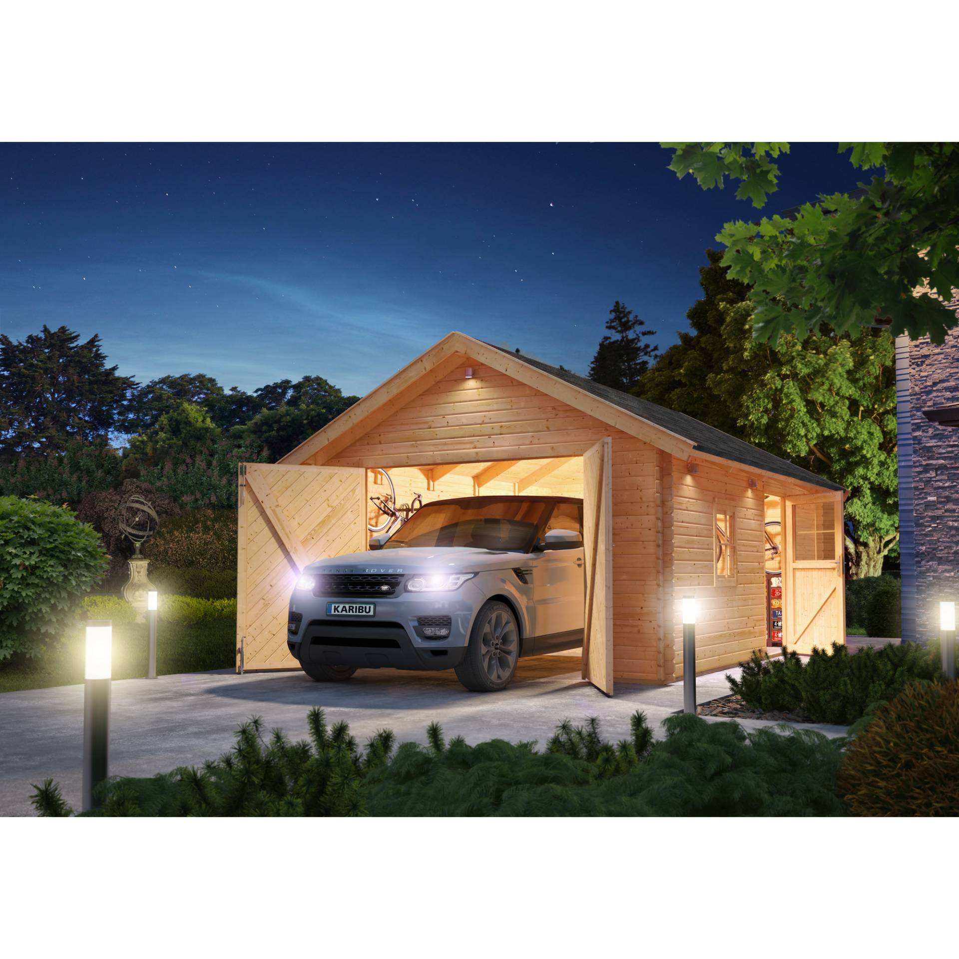 Karibu Garage 'BB' Satteldach naturfarben 387 x 537 x 309 cm Karibu Garage 'BB' Satteldach naturfarben 387 x 537 x 309 cm von Karibu