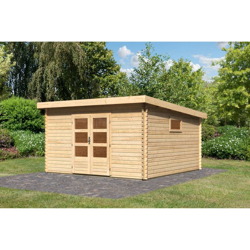 Karibu Gartenhaus 'Ahrensburg 6' naturbelassen 406 x 228 x 422 cm von Karibu