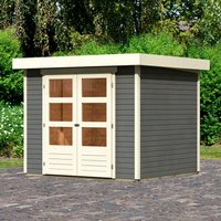 Karibu Gartenhaus "Arnis 3" naturbelassen oder terragrau von Karibu