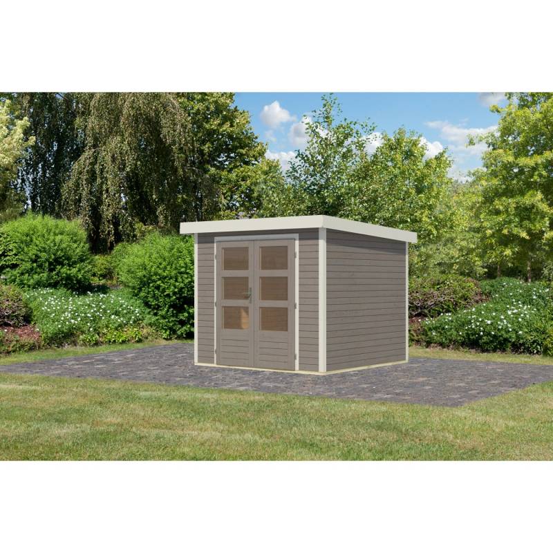 Karibu Gartenhaus Diego 3 D Wassergrau/Weiß 209 x 238 x 213 cm von Karibu