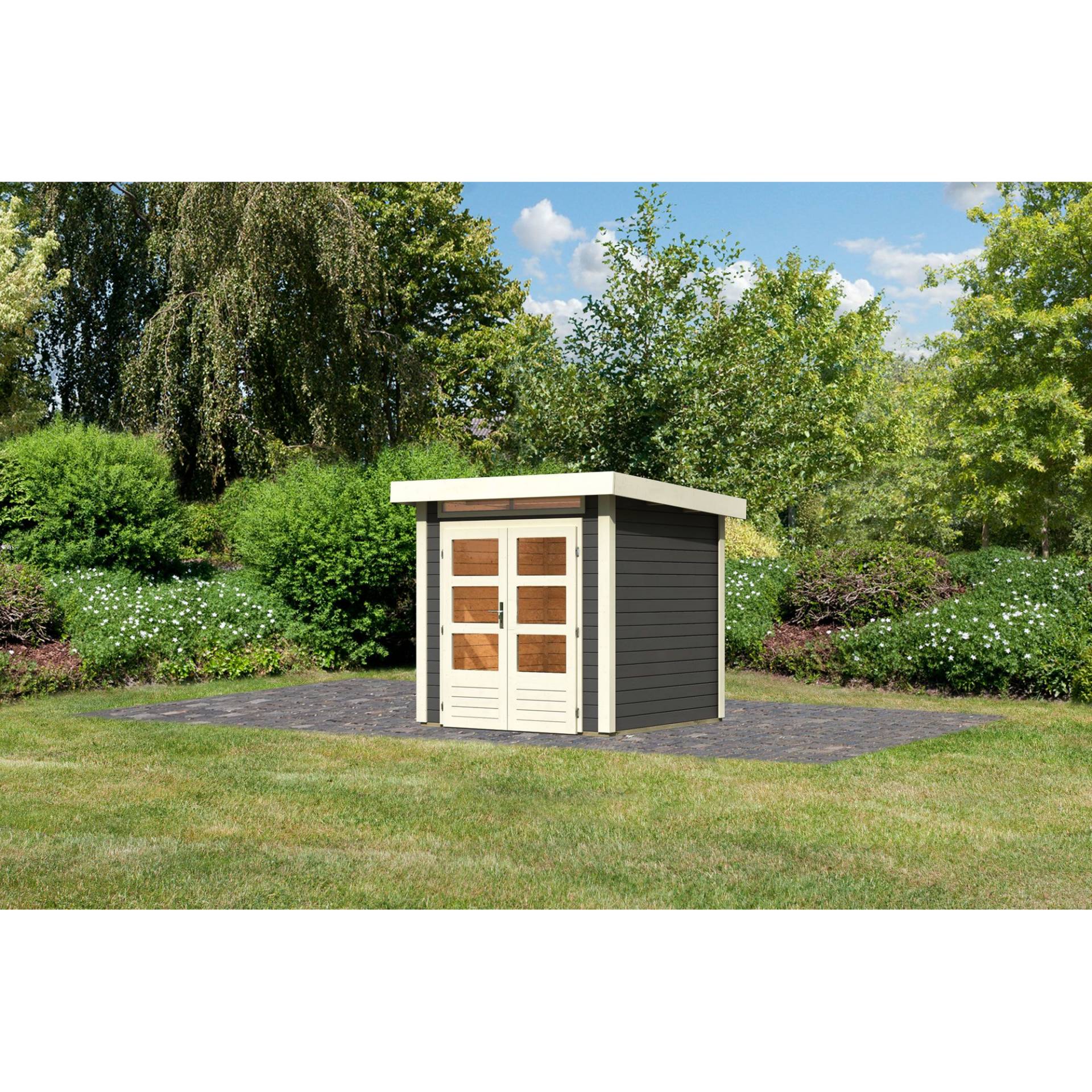 Karibu Gartenhaus 'Landern 1' Fichtenholz terragrau 222 x 204 x 204 cm Karibu Gartenhaus 'Landern 1' Fichtenholz terragrau 222 x 204 x 204 cm von Karibu