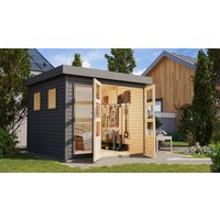 Karibu Gartenhaus "Langesee 3,5" aus hochwertiger nordischer Fichte mit wasserabweisender Profilierung von Karibu