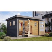 Karibu Gartenhaus "Langesee 6" aus hochwertiger nordischer Fichte mit wasserabweisender Profilierung von Karibu