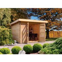 Karibu Gartenhaus "Schloßsee 3", terragrau oder natur von Karibu