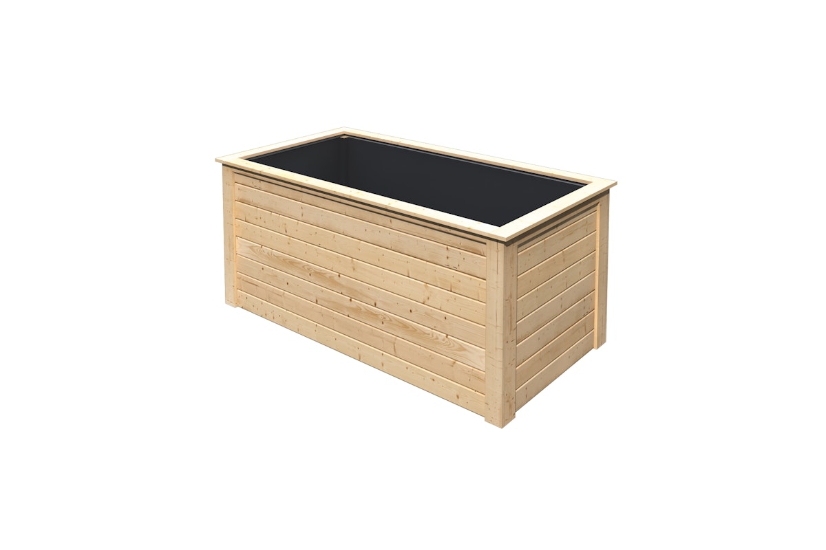 Karibu Hochbeet 1 - 1490 l Fassungsvermögen 28 mm Wandstärke-naturbelassen von Karibu