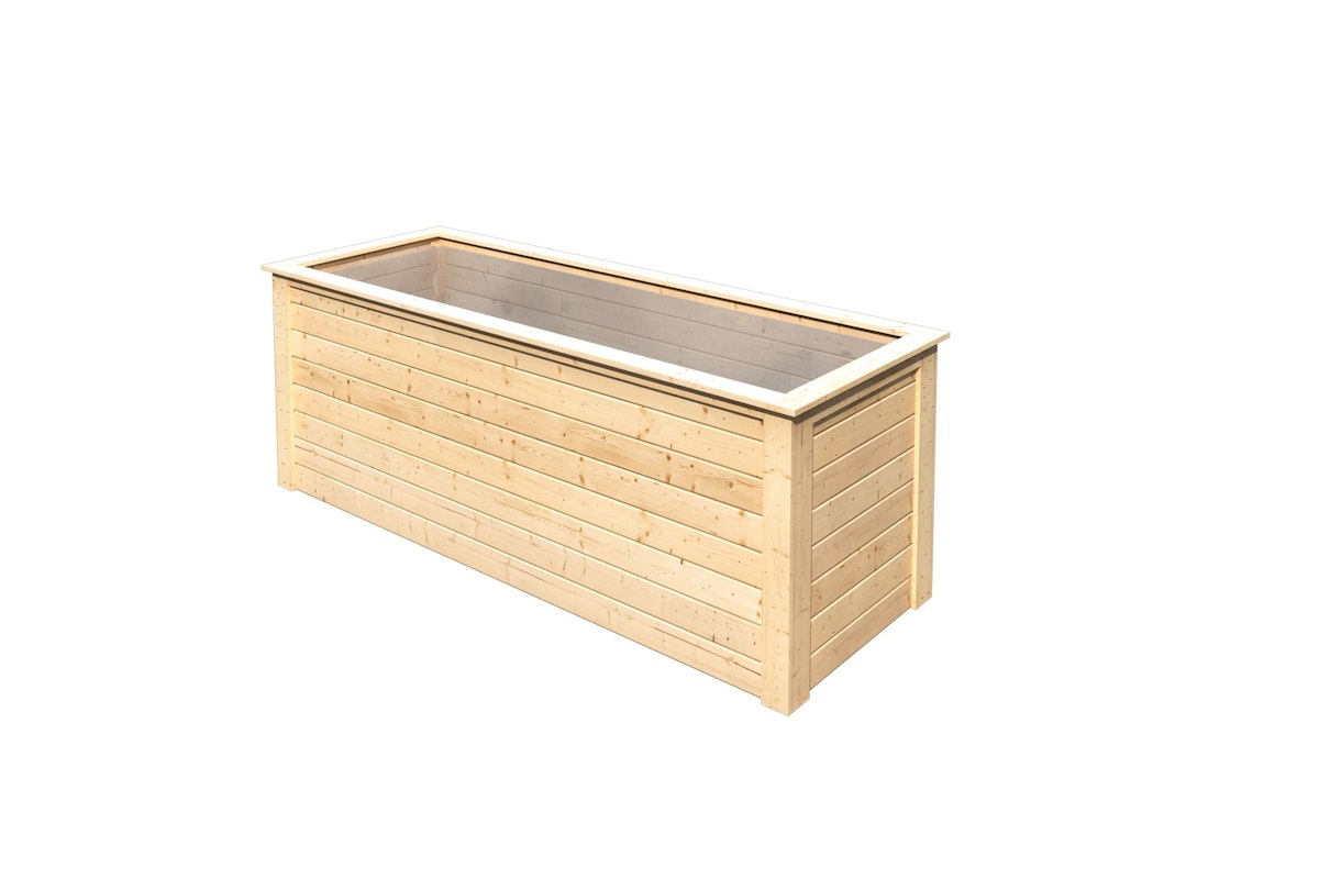 Karibu Hochbeet 2 - 1510 l Fassungsvermögen 28 mm Wandstärke-naturbelassen von Karibu