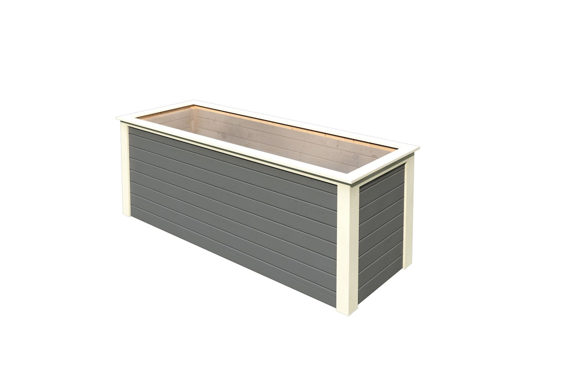 Karibu Hochbeet 2 - 1510 l Fassungsvermögen 28 mm Wandstärke-terragrau von Karibu