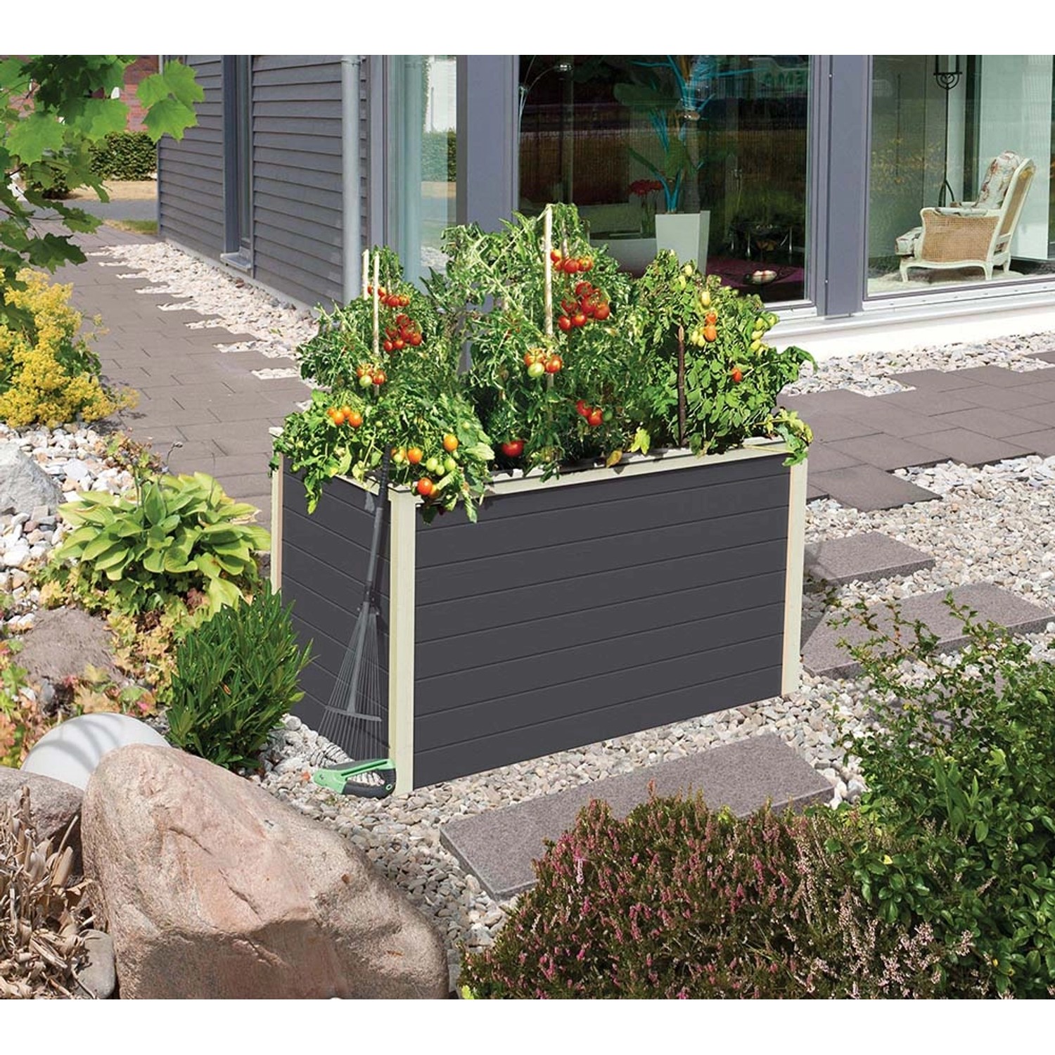 Karibu Hochbeet 98 cm x 65 cm Terragrau von Karibu