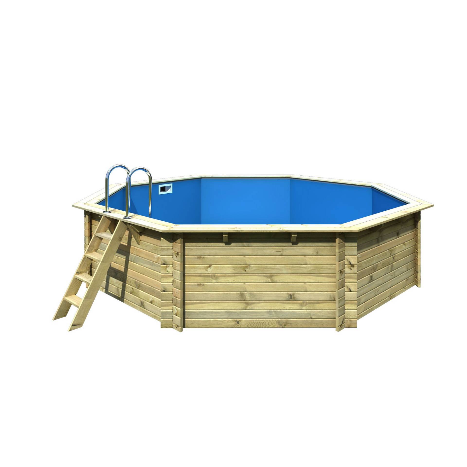 Karibu Massivholzpool 'Classic Modell 3' natur Ø 495 x 124 cm von Karibu