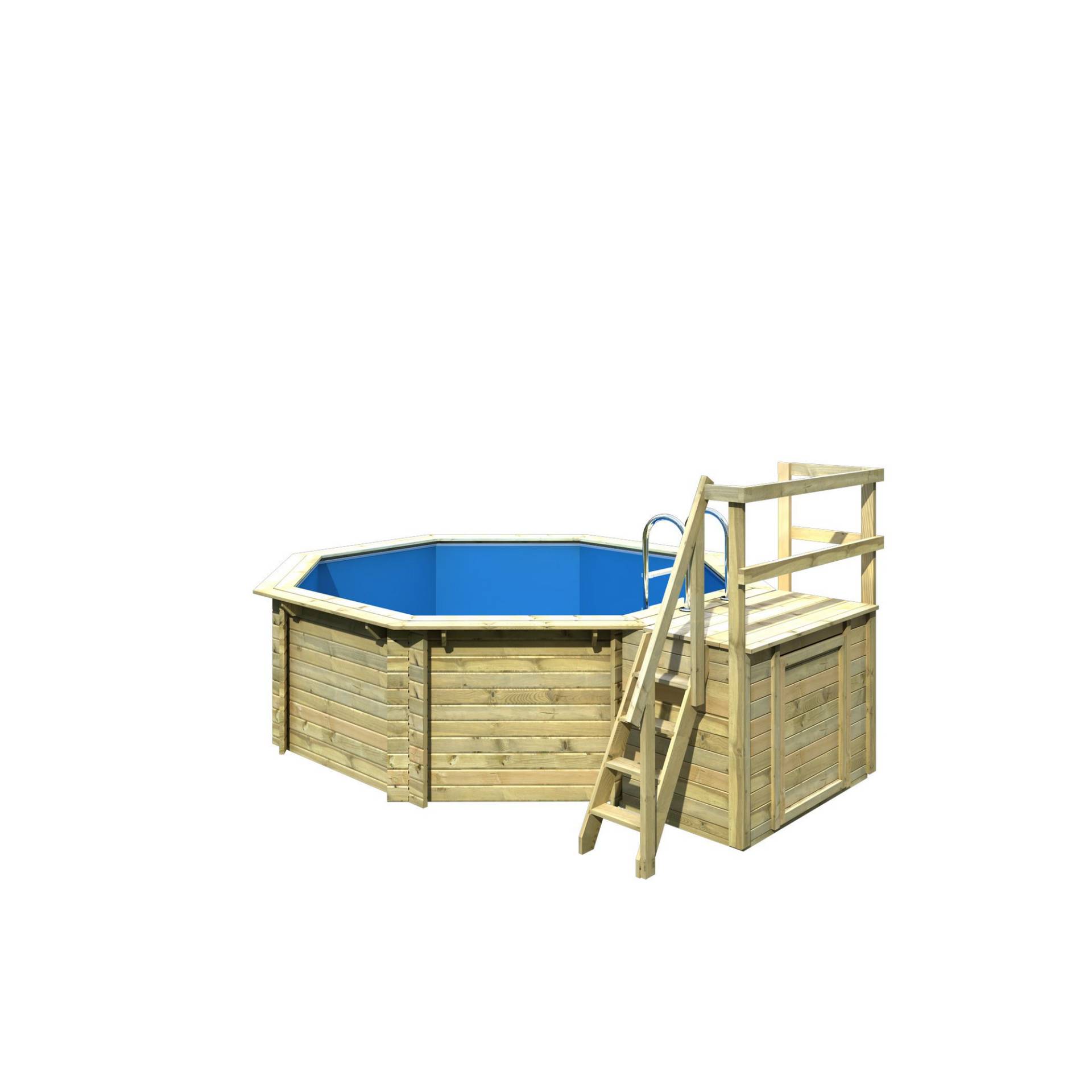Karibu Massivholzpool-Set 'Modell 1 B' 400 x 400 x 124 cm mit Sonnendeck und Tiefbeckenleiter Karibu Massivholzpool-Set 'Modell 1 B' 400 x 400 x 124 cm mit Sonnendeck und Tiefbeckenleiter von Karibu