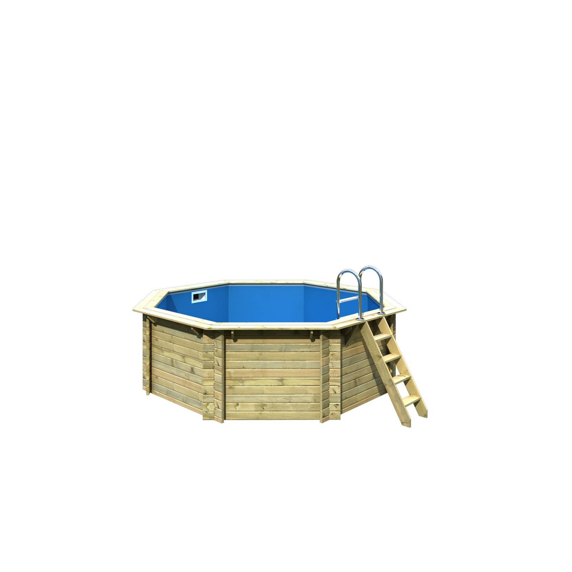 Karibu Massivholzpool-Set 'Modell 1 A' 400 x 400 x 124 cm mit Edelstahlleiter und Holzleiter Karibu Massivholzpool-Set 'Modell 1 A' 400 x 400 x 124 cm mit Edelstahlleiter und Holzleiter von Karibu
