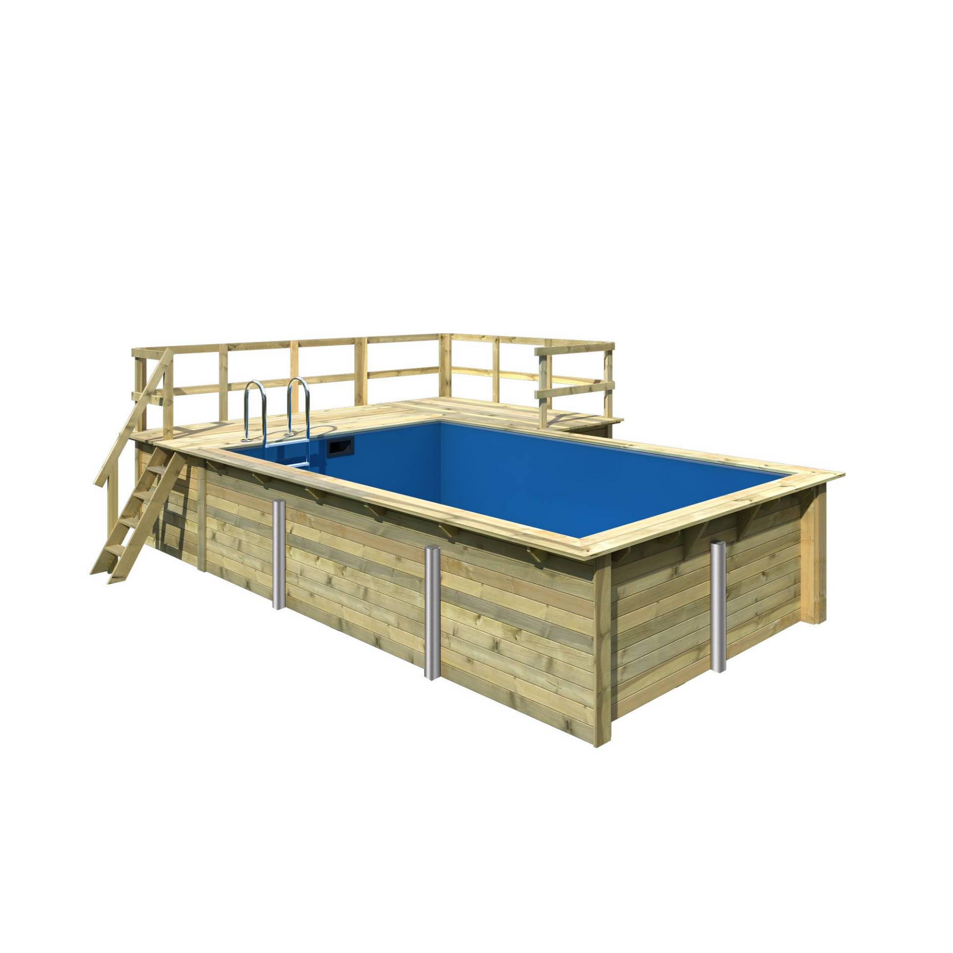 Karibu Massivholzpool-Set 'Modell Rechteck pool-Set 3 B' 477 x 300 x 124 cm mit Sonnendeck und Einhängeleiter Karibu Massivholzpool-Set 'Modell Rechteck pool-Set 3 B' 477 x 300 x 124 cm mit Sonnendeck und Einhängeleiter von Karibu