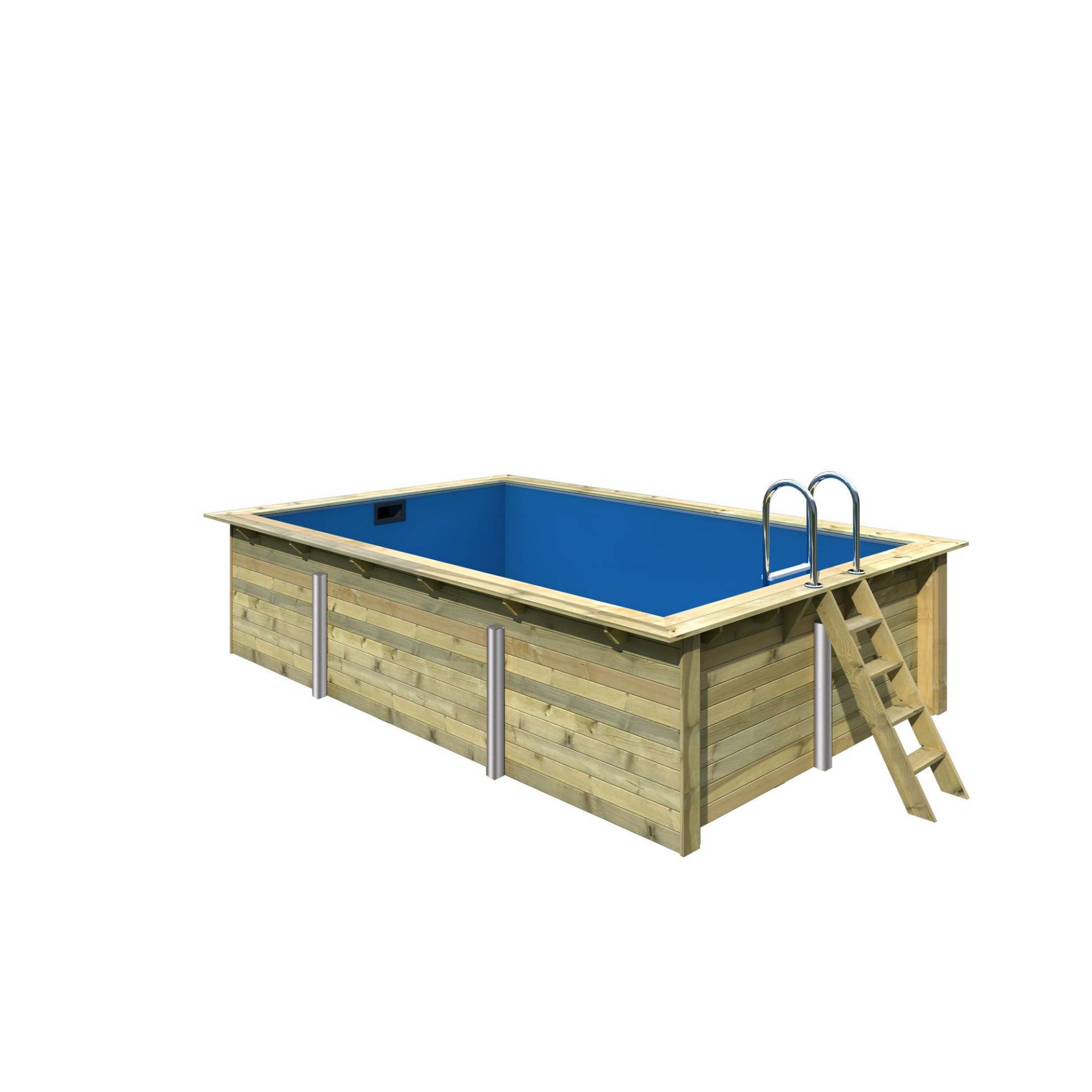 Karibu Massivholzpool-Set 'Modell Rechteck pool-Set 3' 477 x 300 x 124 cm mit Edelstahlleiter und Holzleiter Karibu Massivholzpool-Set 'Modell Rechteck pool-Set 3' 477 x 300 x 124 cm mit Edelstahlleiter und Holzleiter von Karibu