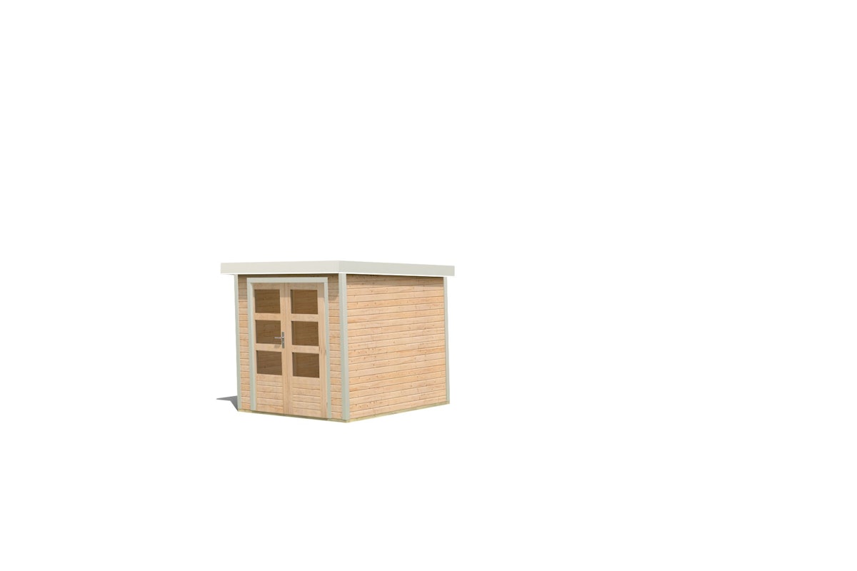 Karibu Metall-Holzgartenhaus Hybridhaus Jupiter A - 19 mm-213 x 217 cm- Holz-Ausführung: naturbelassen Blech-Ausführung: weiß Karibu Metall-Holzgartenhaus Hybridhaus Jupiter A - 19 mm-213 x 217 cm- Holz-Ausführung: naturbelassen Blech-Ausführung: weiß von Karibu