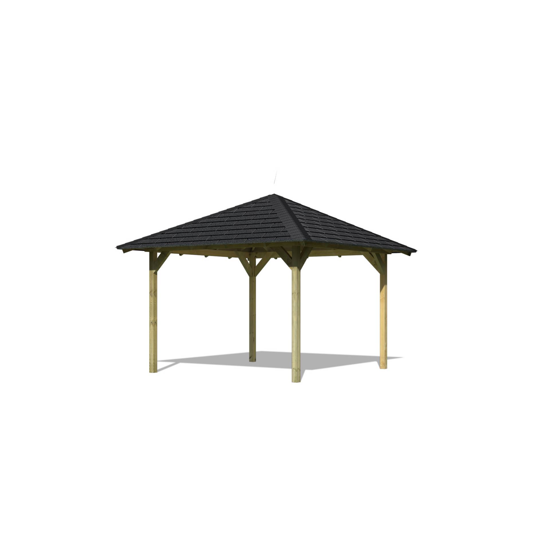 Karibu Pavillon 'Cordoba' naturfarben 357 x 357 x 297 cm Karibu Pavillon 'Cordoba' naturfarben 357 x 357 x 297 cm von Karibu