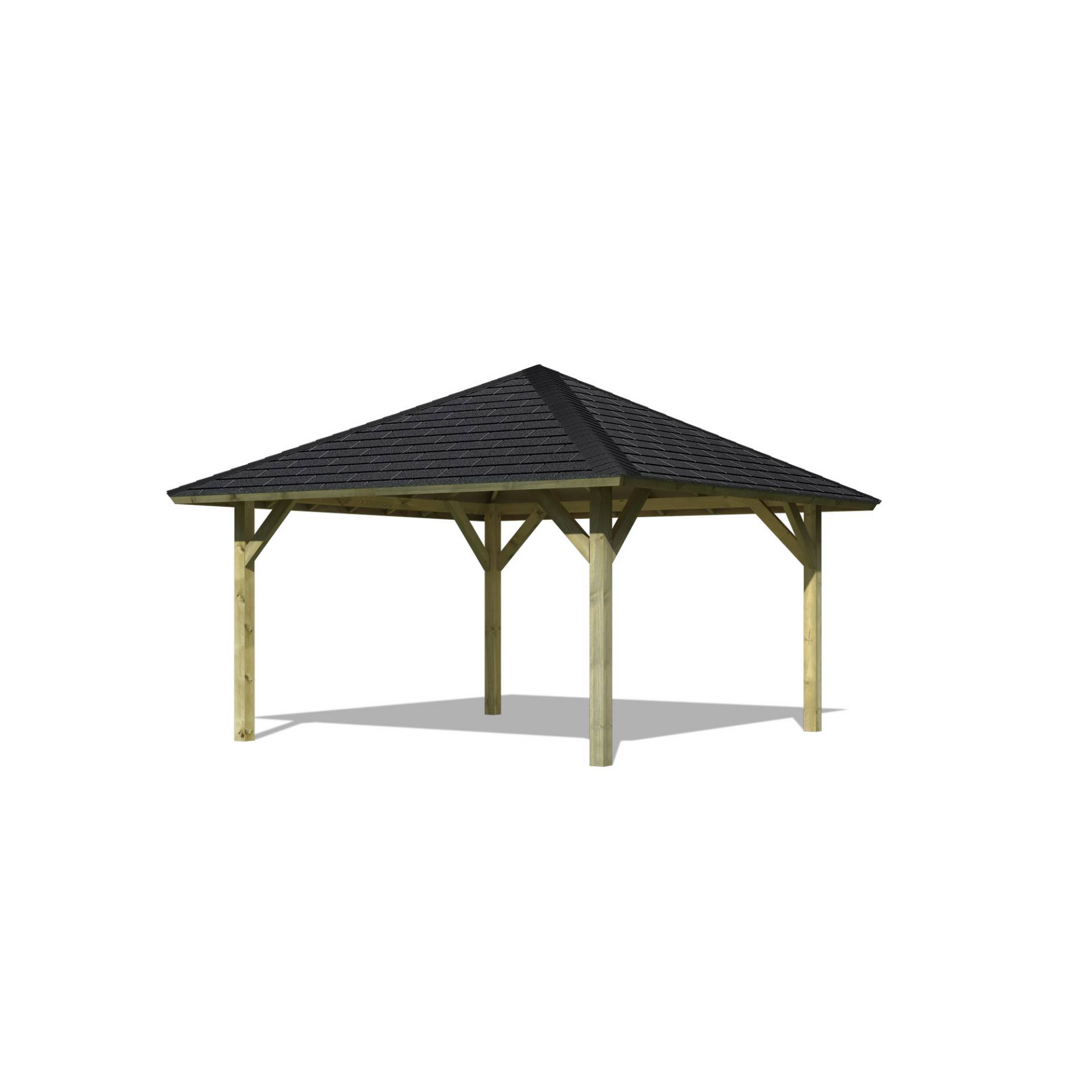 Karibu Pavillon 'Holm 1' naturfarben 431 x 431 x 315 cm Karibu Pavillon 'Holm 1' naturfarben 431 x 431 x 315 cm von Karibu