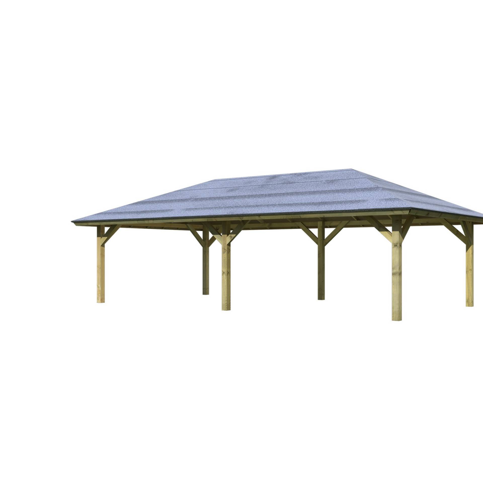 Karibu Pavillon 'Holm 2' naturfarben 431 x 778 x 315 cm Karibu Pavillon 'Holm 2' naturfarben 431 x 778 x 315 cm von Karibu