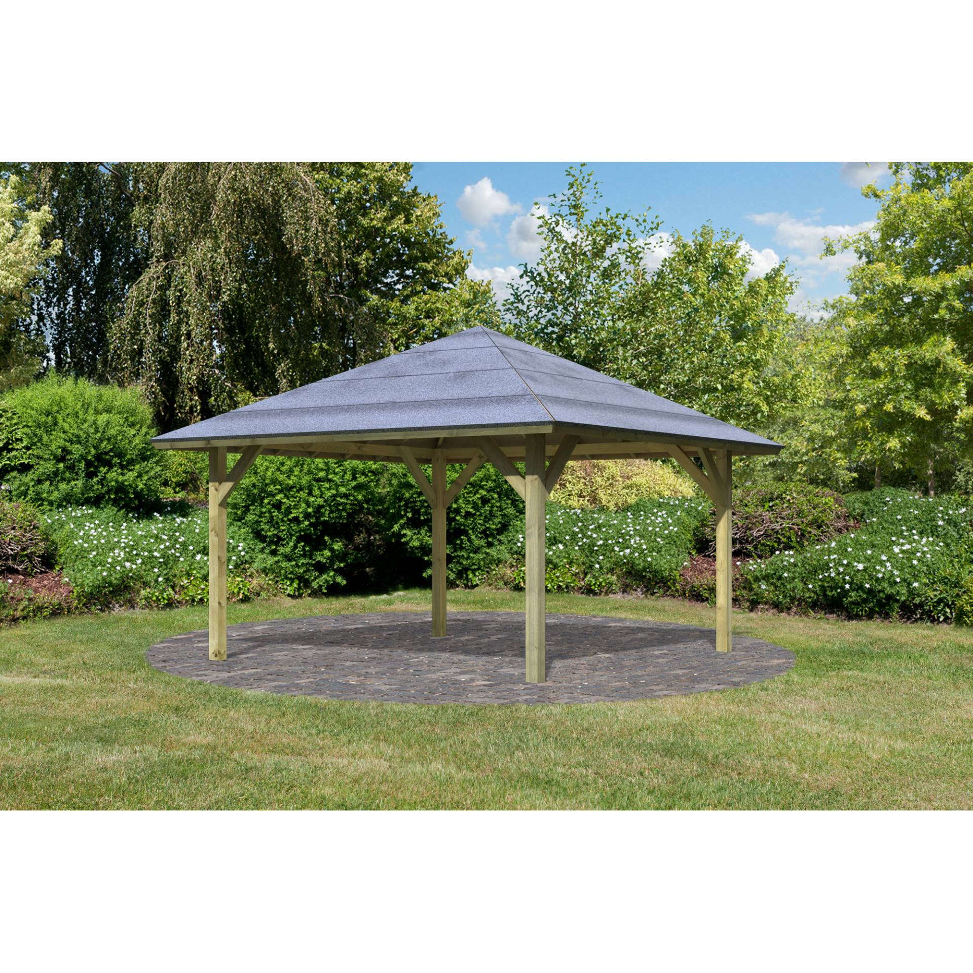 Karibu Pavillon 'Holm' Fichte kesseldruckimprägniert 359 x 359 cm Karibu Pavillon 'Holm' Fichte kesseldruckimprägniert 359 x 359 cm von Karibu