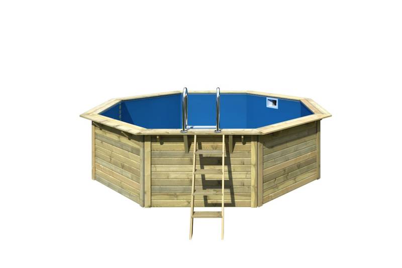 Karibu Pool Modell X2 470 x 470 cm - kesseldruckimprägniert/anthrazit mit Metallecken 10% Frühbucher-Rabatt von Karibu