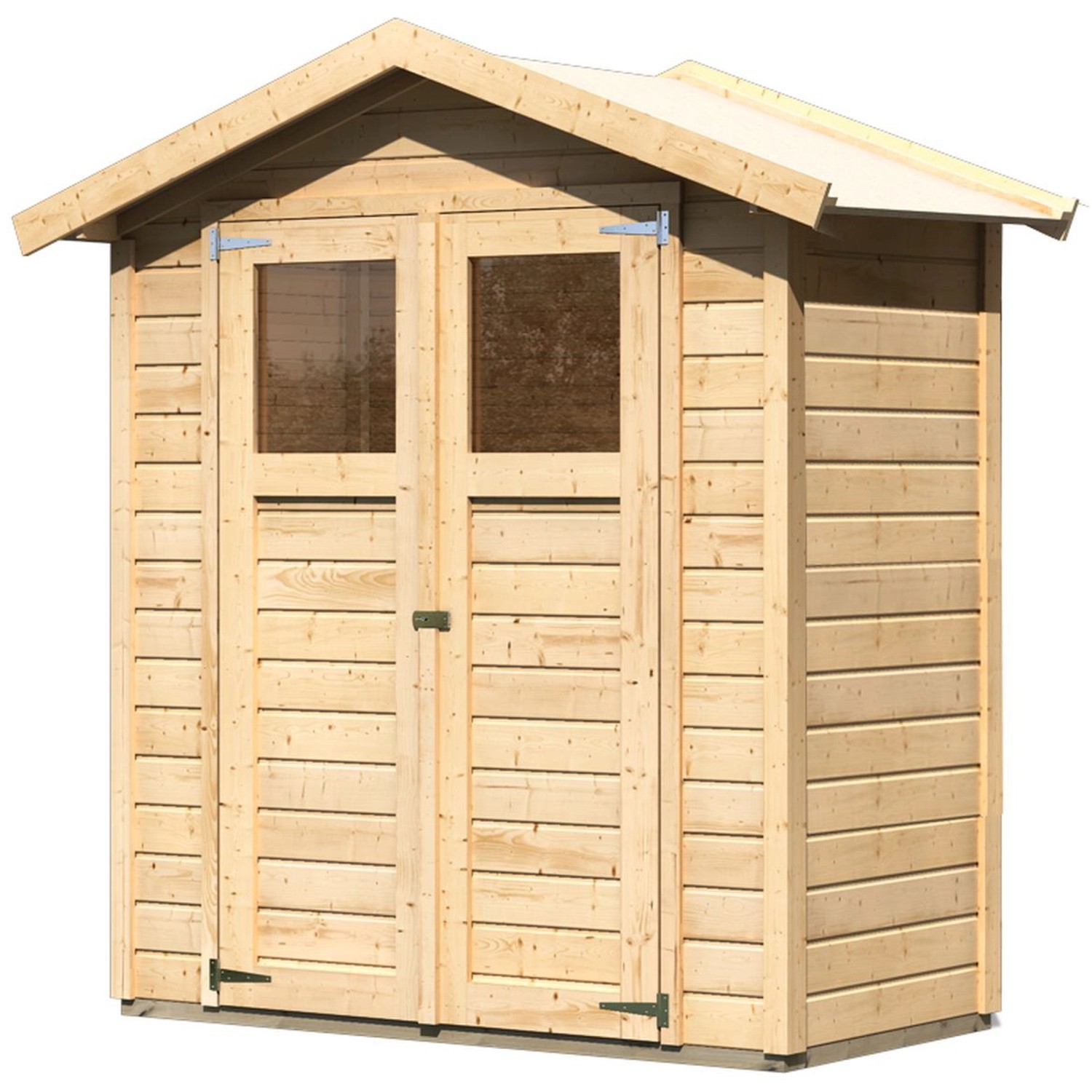 Karibu Holz-Gartenhaus Rom Satteldach Unbehandelt 177 cm x 89.5 cm von Karibu