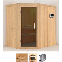 Karibu Sauna "Clara" Set, Ofen 9 KW externe Strg easy von Karibu