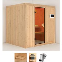 Karibu Sauna "Dima", (Set), 3,6-kW-Bio-Plug & Play Ofen mit externer Steuerung von Karibu