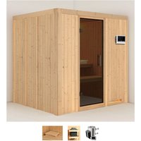 Karibu Sauna "Dima", (Set), 3,6-kW-Plug & Play Ofen mit externer Steuerung von Karibu