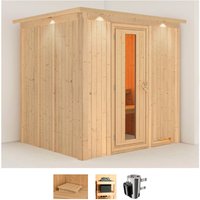 Karibu Sauna "Dima", (Set), 3,6-kW-Plug & Play Ofen mit integrierter Steuerung von Karibu