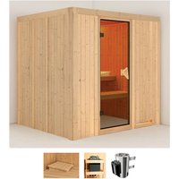 Karibu Sauna "Dima", (Set), 3,6-kW-Plug & Play Ofen mit integrierter Steuerung von Karibu