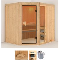 Karibu Sauna "Frigga 2" Set, Ofen 9 kW integr. Strg von Karibu