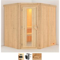 Karibu Sauna "Laila", (Set), 3,6-kW-Plug & Play Ofen mit integrierter Steuerung von Karibu