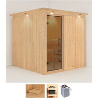 Karibu Sauna "Romina", (Set), 9-kW-Ofen mit integrierter Steuerung von Karibu