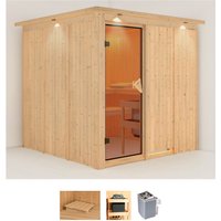 Karibu Sauna "Romina", (Set), 9-kW-Ofen mit integrierter Steuerung von Karibu