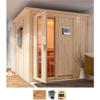 Karibu Sauna "Romina", (Set), 9-kW-Ofen mit externer Steuerung von Karibu