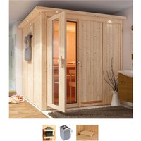 Karibu Sauna "Romina", (Set), 9-kW-Ofen mit integrierter Steuerung von Karibu