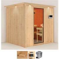 Karibu Sauna "Sodin" Set, Ofen 9 KW externe Strg easy von Karibu