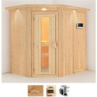 Karibu Sauna "Swantje" Set, Ofen 3,6 kW Bio-Ofen externe Strg. easy von Karibu