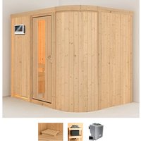 Karibu Sauna "Thyra 4", (Set), 9-kW-Bio-Ofen mit externer Steuerung von Karibu