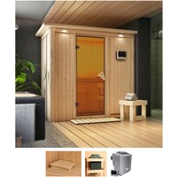 Karibu Sauna "Vada" Set, Ofen 9 kW Bio externe Strg easy von Karibu