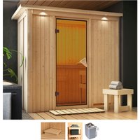 Karibu Sauna "Vada" Set, Ofen 9 kW integr. Strg von Karibu