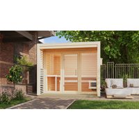 Karibu Saunahaus ""Armin 3" naturbelassen" in verschiedenen Ausführungen erhältlich, Ofen 9 KW externe Strg easy Karibu Saunahaus ""Armin 3" naturbelassen" in verschiedenen Ausführungen erhältlich, Ofen 9 KW externe Strg easy von Karibu