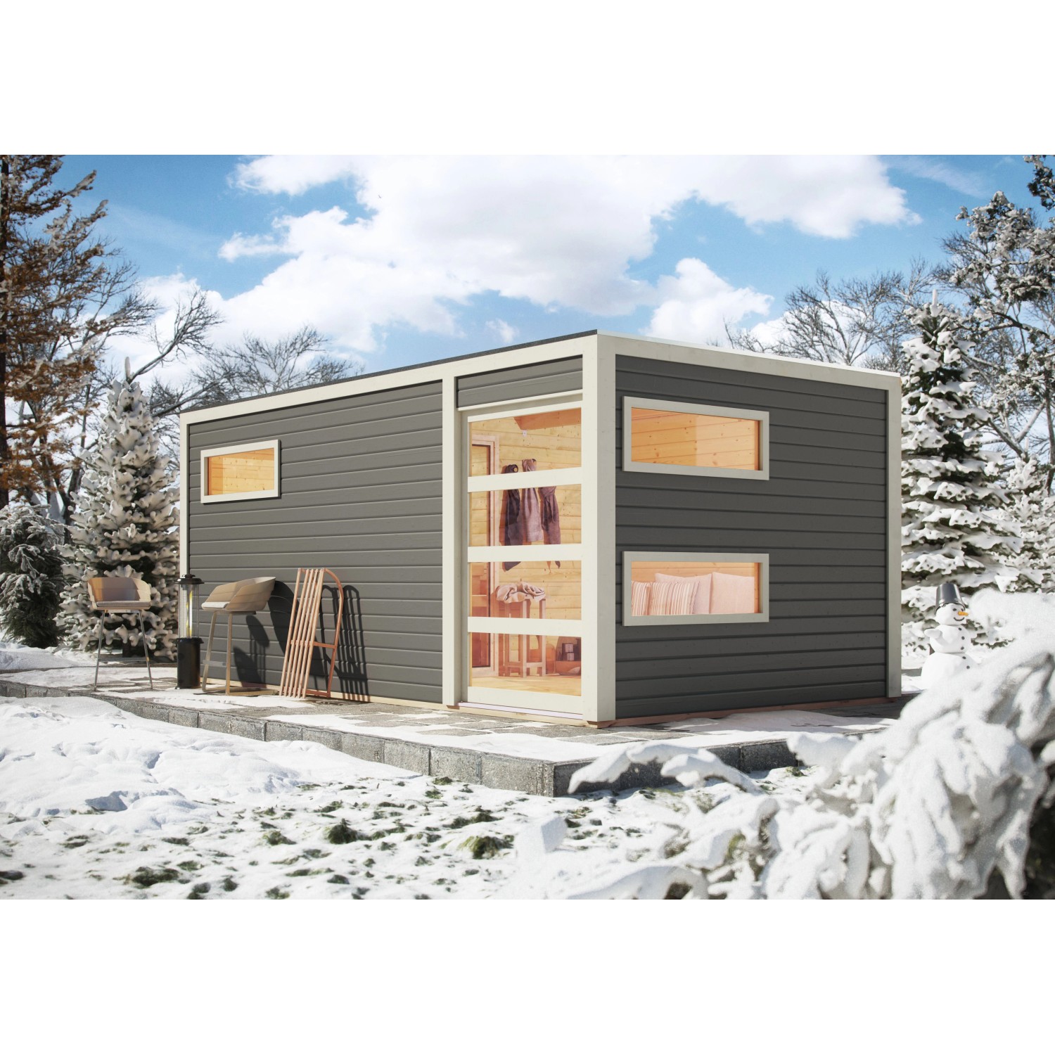 Karibu Saunahaus Kjeld mit Ofen 9kW und externe Steuerung Easy Karibu Saunahaus Kjeld mit Ofen 9kW und externe Steuerung Easy von Karibu
