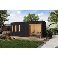 Karibu Saunahaus ""Montana" schwarz" aus hochwertiger nordischer Fichte Karibu Saunahaus ""Montana" schwarz" aus hochwertiger nordischer Fichte von Karibu