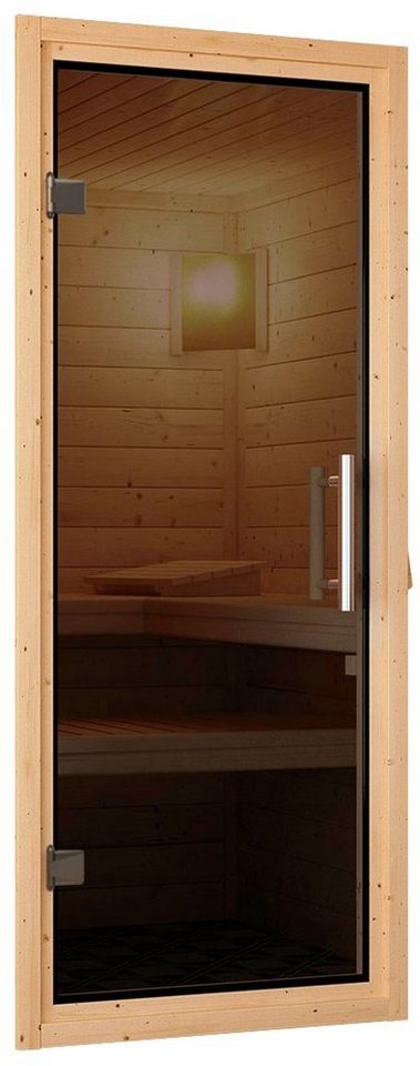 Karibu Saunatür Türpaket 68 mm Sauna graphit von Karibu